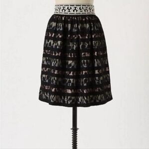 Anthropologie Floreat Lace Overlay Charente Skirt